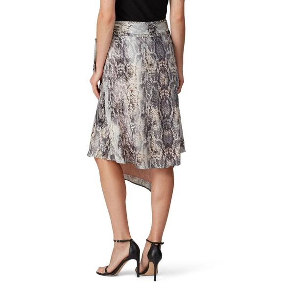 Krisa Snake Print Asymmetrical Wrap Skirt Women's Small Professional Timeless - Picture 3 of 12